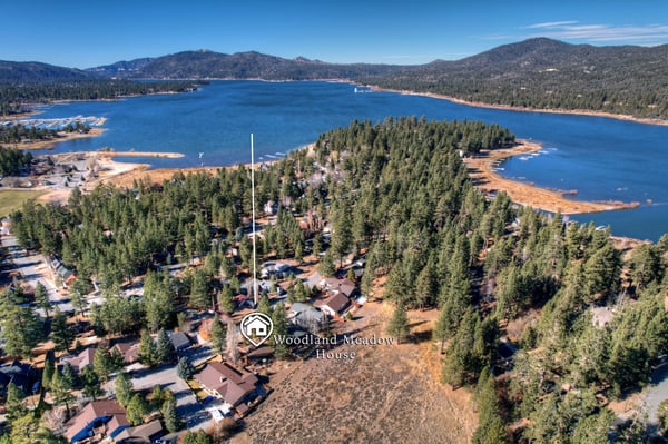 Aerial View Woodland Meadow House