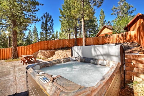 Private Outdoor Hot Tub in Backyard