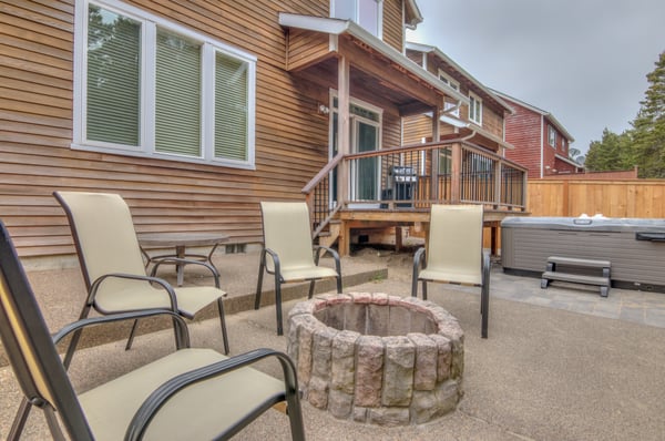 Back Yard seating with Fire Pit