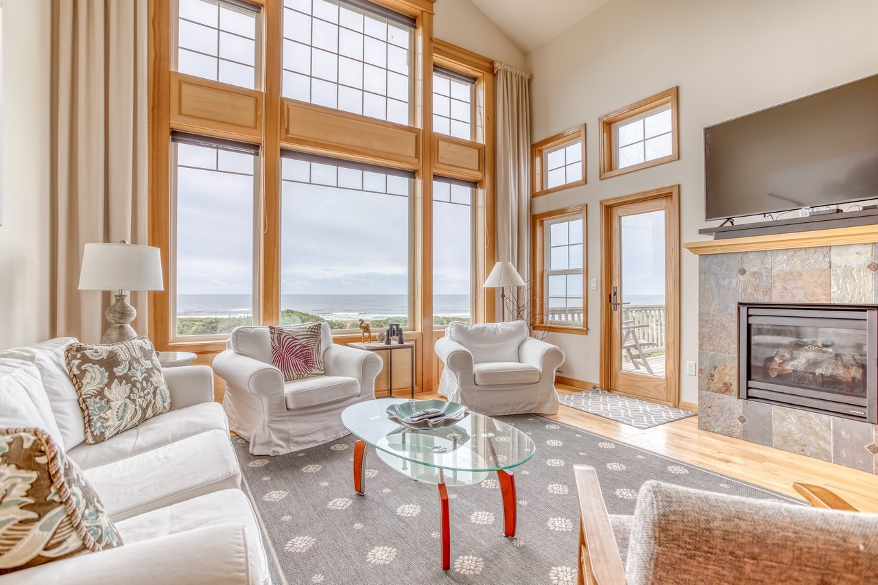 Living Room with Window Views