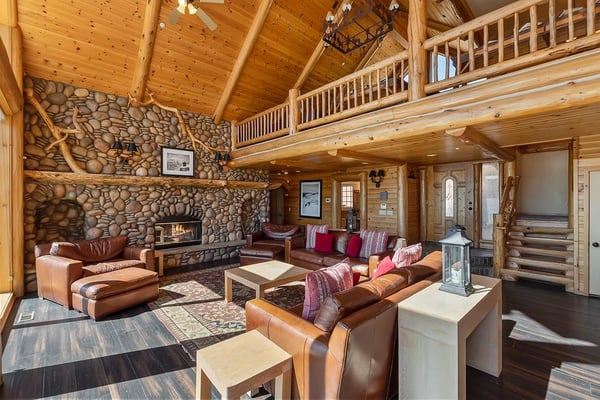 Beautiful Living Room With Fireplace