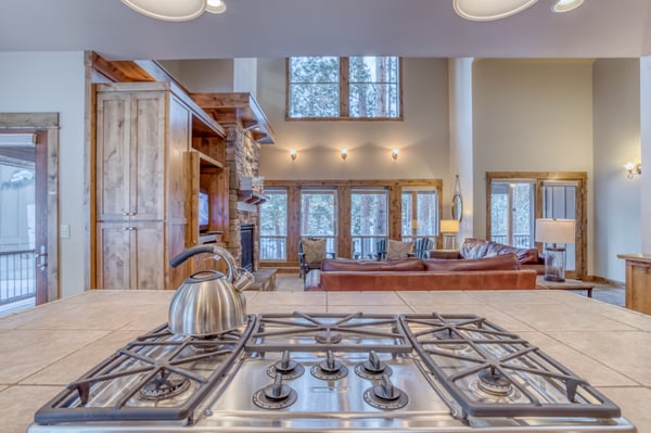 Stove Area with living view