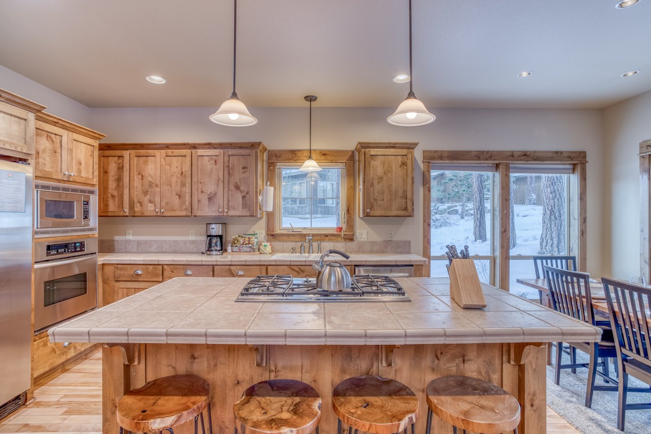 Kitchen Area with wooden accents