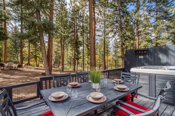 Cozy outdoor seating with views