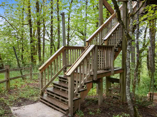 Cedar Springs Treehouse Stairway Entrance